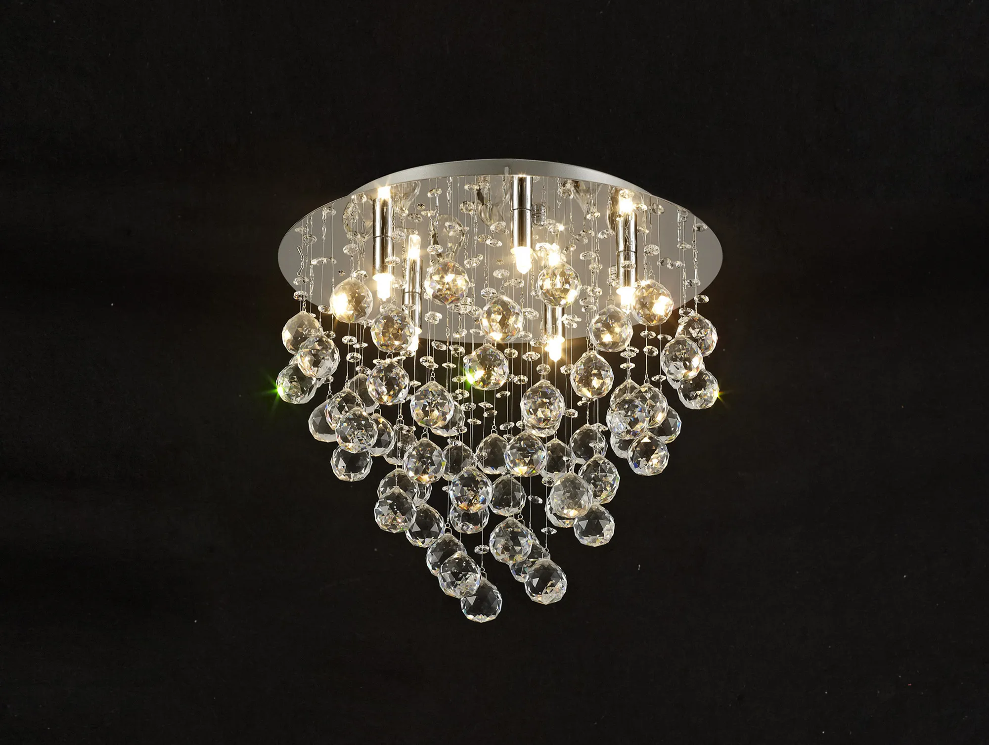 Colorado Crystal Ceiling Lights Diyas Flush Crystal Fittings